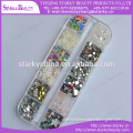 Flower design metal stud nail rhinestone alloy nail art 3d nail art rhinestone